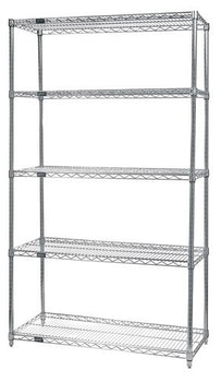 Quantum Storage Solutions WR86-2172C-5 Chrome Wire Shelving Starter Kit 