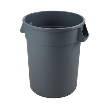 CAC China TCNC-45 45 Gallon Round Commercial Trash Can Gray