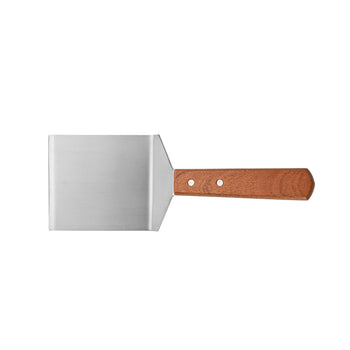 CAC China TNRW-BG44 Turner Burger Stainless Steel with Wood Handle 4-1/8-inches