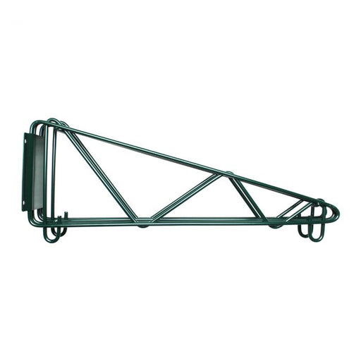 Thunder Group WBEP218 18" Direct Wall Bracket, Double Shelf Support, Green Epoxy