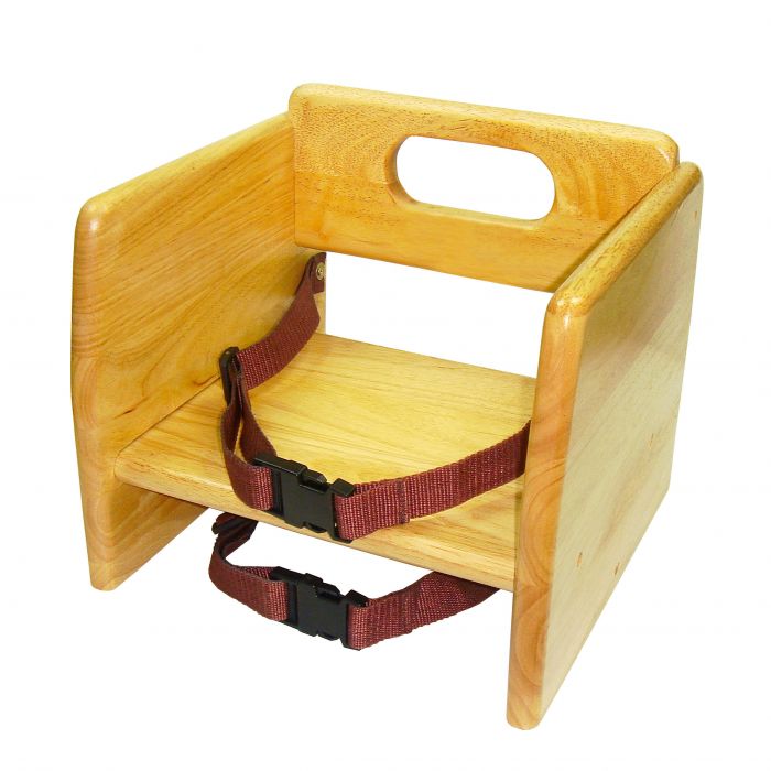Thunder Group WDTHBS018 Natural Wood Stacking Booster Seat, K/D