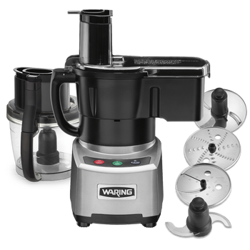 Waring WFP16SC 4 Quart Combination Bowl Cutter Mixer and Continuous-Feed Food Processor with Patented LiquiLock Seal System