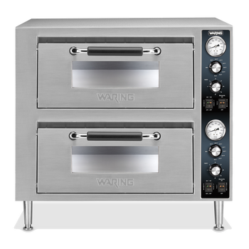 Waring WPO750 Heavy-Duty Double-Deck Pizza Oven - Dual Chamber